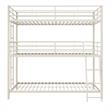 Pemberly Row Metal Triple Bunk Bed Bed for Kids Twin/Twin/Twin in White