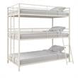 Pemberly Row Metal Triple Bunk Bed Bed for Kids Twin/Twin/Twin in White