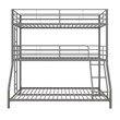 Pemberly Row Metal Triple Bunk Bed Bed for Kids Twin/Twin/Full in Silver