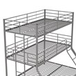 Pemberly Row Metal Triple Bunk Bed Bed for Kids Twin/Twin/Full in Silver