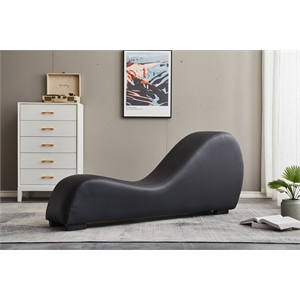pemberly row faux leather yoga relaxing chaise