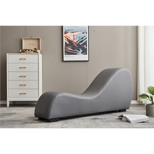 pemberly row faux leather yoga relaxing chaise