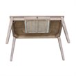 Pemberly Row Traditional Wood Writing Desk With Drawer in Unfinished Cream