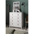 Pemberly Row Modern 5-Drawer Engineered Wood 2 Types Handles Chest in White