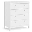Pemberly Row Modern 5-Drawer Engineered Wood 2 Types Handles Chest in White