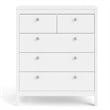 Pemberly Row Modern 5-Drawer Engineered Wood 2 Types Handles Chest in White