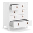 Pemberly Row Modern 5-Drawer Engineered Wood 2 Types Handles Chest in White