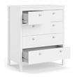 Pemberly Row Modern 5-Drawer Engineered Wood 2 Types Handles Chest in White