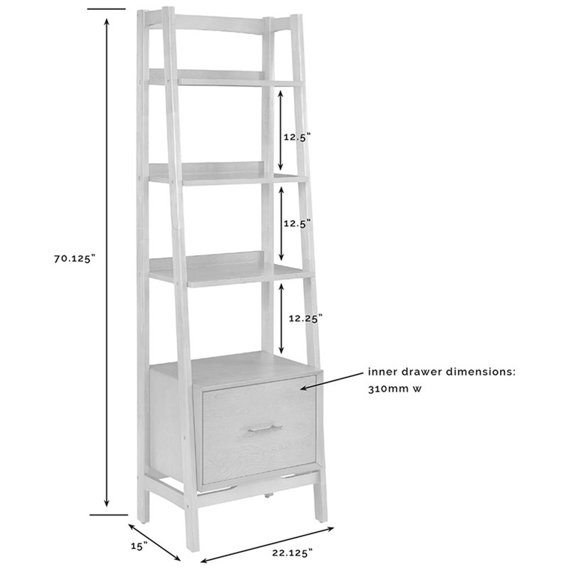 Pemberly Row 4-Shelf Narrow Mid-Century Wood Etagere Bookcase in Mahogany