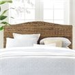 Pemberly Row Coastal Wood Queen Panel Headboard in Brown/Black