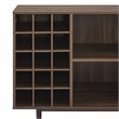 Pemberly Row Modern Wood Wine Storage Sideboard in Walnut Finish