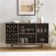 Pemberly Row Modern Wood Wine Storage Sideboard in Walnut Finish