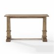 Pemberly Row Rectangular Top Farmhouse Wood Console Table in Rustic Brown