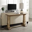 Pemberly Row Rectangular Top Farmhouse Wood Console Table in Rustic Brown