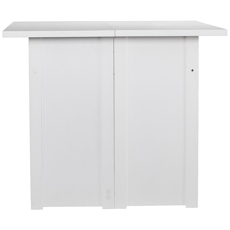Pemberly Row Transitional Wood Top Convertible Table in White