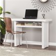 Pemberly Row Transitional Wood Top Convertible Table in White