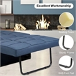 Pemberly Row Modern Fabric 4-in-1 Adjustable Folding Sofa Chair Bed in Blue