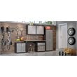 Pemberly Row 3-Drawer Modern Metal Mobile Garage Cabinet in Gray