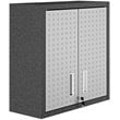 Pemberly Row Modern Metal Floating Garage Cabinets in Gray (Set of 2)