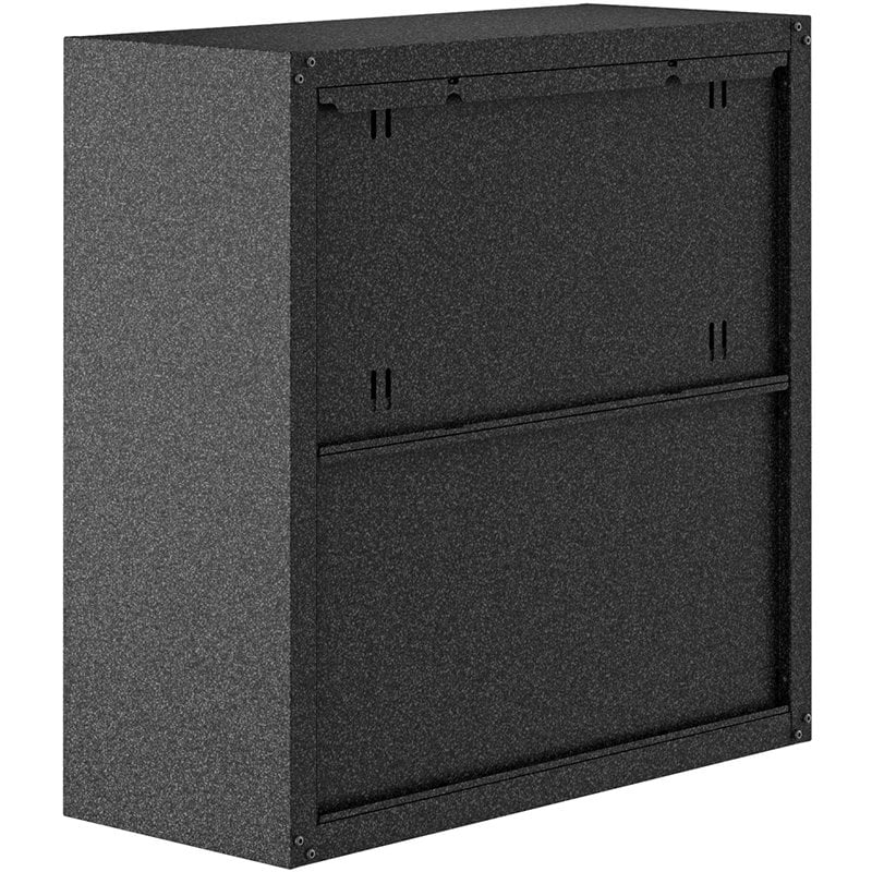 Pemberly Row Modern Metal Floating Garage Cabinets in Gray (Set of 2)