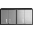 Pemberly Row Modern Metal Floating Garage Cabinets in Gray (Set of 2)