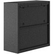 Pemberly Row 2-Door Modern Metal Floating Garage Cabinet in Gray