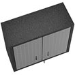 Pemberly Row 2-Door Modern Metal Floating Garage Cabinet in Gray