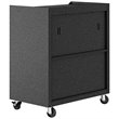 Pemberly Row 3-Piece Modern Metal Mobile Garage Cabinet Set in Gray
