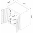 Pemberly Row 3-Piece Modern Metal Worktable & Garage Cabinet Set in Gray