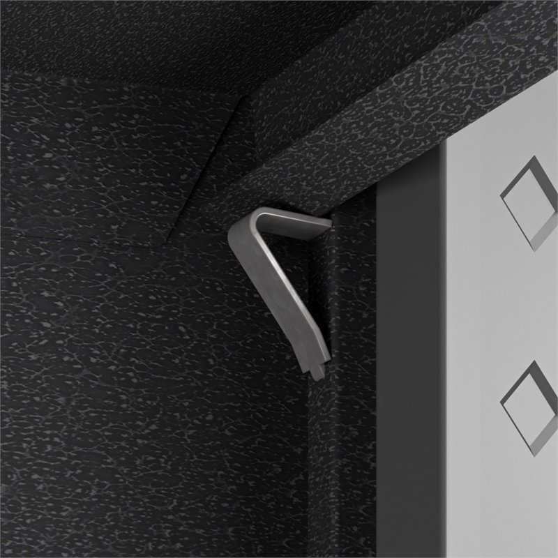 Pemberly Row 3-Piece Modern Metal Mobile Garage Cabinets Set in Gray