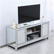 Pemberly Row Modern Glass TV stand for TVs up to 60