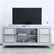 Pemberly Row Modern Glass TV stand for TVs up to 60