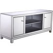 Pemberly Row Modern Glass TV stand for TVs up to 60