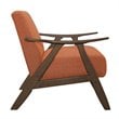 Pemberly Row Mid-Century Upholstered Fabric Accent Chair in Orange