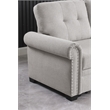 Pemberly Row Reversible Fabric Sleeper Sofa with Storage Chaise in Light Gray