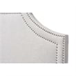 Pemberly Row Upholstered Full Headboard in Grayish Beige Finish