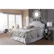 Pemberly Row Upholstered Full Headboard in Grayish Beige Finish