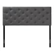 Pemberly Row Modern Tufted Queen Panel Headboard in Gray Finish