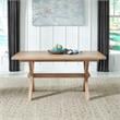Pemberly Row Traditional Wooden Dining Table in Off White Finish