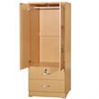 Pemberley Row Engineered Wood Beech Wardrobe Rectangular Stain-Resistant 30