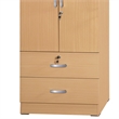 Pemberley Row Engineered Wood Beech Wardrobe Rectangular Stain-Resistant 30