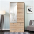 Pemberley Row Engineered Wood Natural Oak Armoire Rectangular Freestanding 36.5