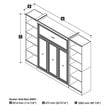 Pemberly Row Wood Queen Murphy Bed with 2 Closet Organizers in White