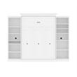 Pemberly Row Wood Queen Murphy Bed with 2 Closet Organizers in White