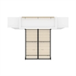 Pemberly Row Wood Queen Murphy Bed with 2 Closet Organizers in White