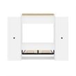Pemberly Row Wood Queen Murphy Bed with 2 Closet Organizers in White