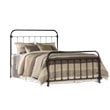 Pemberly Row Farmhouse King Metal Spindle Panel Bed in Dark Bronze