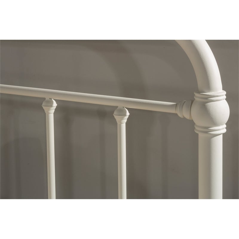 Pemberly Row Farmhouse Queen Metal Spindle Panel Bed in Dark Bronze