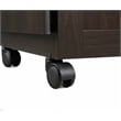 Pemberly Row Engineered Wood Craft and Mobile Sewing Cart in Cinnamon Cherry