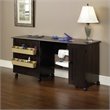 Pemberly Row Engineered Wood Craft and Mobile Sewing Cart in Cinnamon Cherry